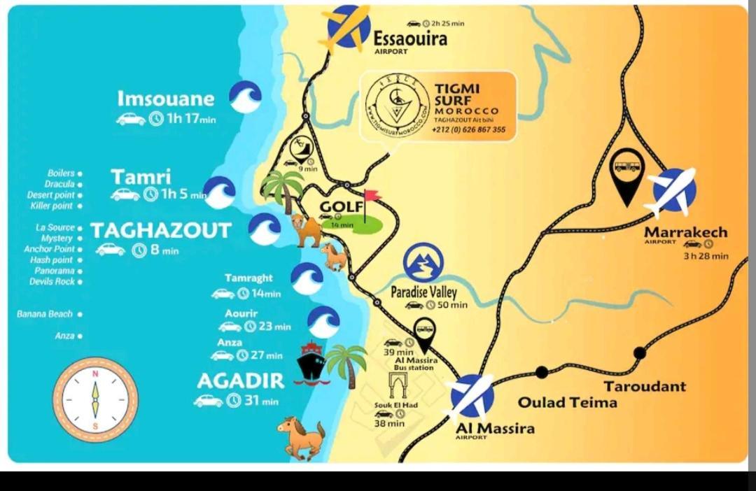 La Colina House Taghazout Hotel Bagian luar foto
